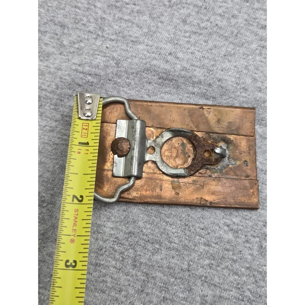 Handmade Copper Pressed Arrowhead Tree Navajo Belt Buckle Rare